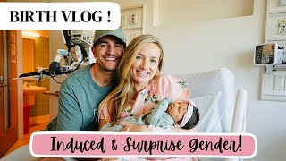 BIRTH VLOG  First Pregnancy  Induced at 40 Weeks  Surprise Gender  Birth Video [upl. by Osi]