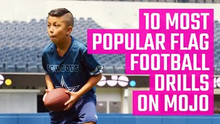 10 Most Popular Flag Football Drills on MOJO  Fun Flag Football Drills from the MOJO App [upl. by Ora]