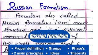 FormalismRussian Formalism literary theory in English notes handwritten notes [upl. by Heady300]