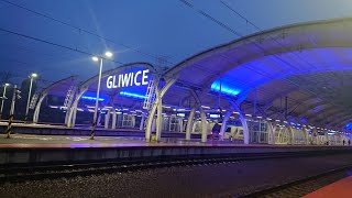 4k Gliwice dworzec kolejowy Railway station [upl. by Akilak]