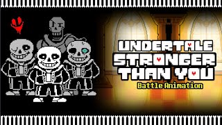 Undertale  Stronger Than You  Battle Animation [upl. by Eittik250]