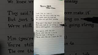 Youre Still The OneSong by Shania Twain lets learn English by songs lyrics shorts handwriting [upl. by Urquhart342]