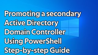 How to promote additional domain controller with PowerShell step by step guide Windows Server 2022 [upl. by Haret]