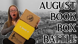 BOOK BOX BATTLE  August 2022  FairyLoot vs Illumicrate vs OwlCrate triple unboxing [upl. by Tenney]