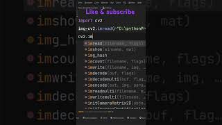 Opencv opencv shorts python shortsfeed shortvideo subscribe [upl. by Pardner]