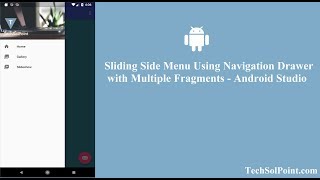 Sliding Side Menu Using Navigation Drawer with Multiple Fragments  Android Studio [upl. by Rissa]