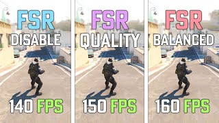 Counter Strike 2  FSR OFF vs Quality vs Balanced vs Performance [upl. by Sergent90]