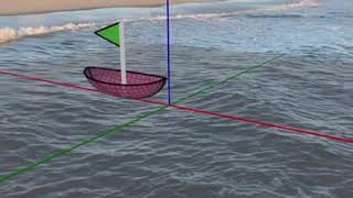 Moving Sailboat in GeoGebra 3D with Augmented Reality [upl. by Hanahs]