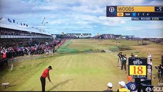 Golf Fan YELLS During Tiger Woods Swing on 18th Hole Open Championship 2018 [upl. by Montfort277]