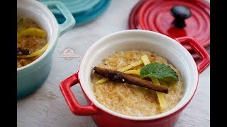 Falso Arroz con leche de avena  Sin lactosa Vegano y muy cremoso [upl. by Tripp]