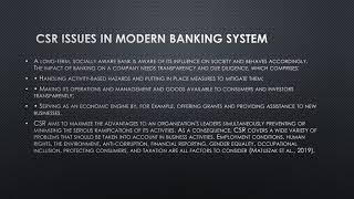 Corporate Social Responsibility Issues in Modern Banking System [upl. by Linoel]