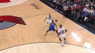 Damian Lillard anklebreaker on Draymond Green  Playoffs 2017 [upl. by Shanta]