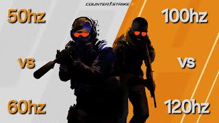 50Hz vs 60Hz vs 100Hz vs 120Hz  CSGO [upl. by Jose]