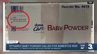 Dynarex baby powder recalled for asbestos risk after being sold on Amazon [upl. by Fletch]