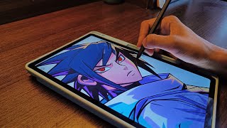 Drawing Sasuke Uchiha  Digital Art [upl. by Rana]