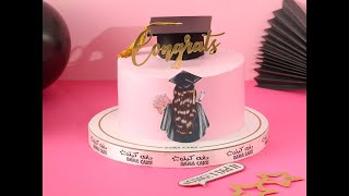 Simple Graduation Cake [upl. by Dranyam]