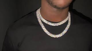 12mm Diamond Prong Cuban Chain White Gold by 6 ICE [upl. by Sax]