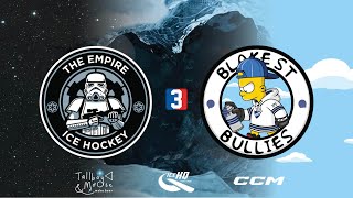 Empire v Bullies  Div 3  3rd September  IceHQ Beer League ice hockey [upl. by Siugram]