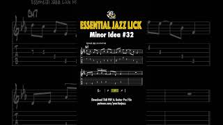 32th Minor Jazz Lick Idea You Need to Practice JazzGuitar GuitarLick jazzsolo [upl. by Lichtenfeld]