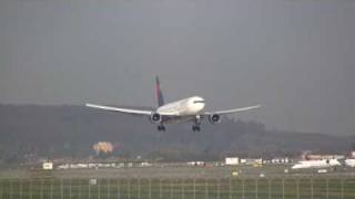 Delta Boeing 767 Landing at Stuttgart EDDS [upl. by Quintin458]