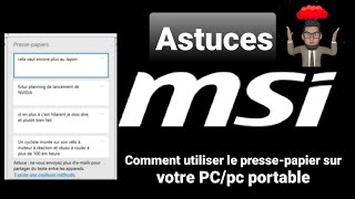 Comment utiliser le pressepapier sur votre pc fixe pc portable [upl. by Lekcim422]