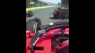 Sergio Perez crash from Carlos Sainz POV  2023 Mexico City Formula 1 Grand Prix first lap incident [upl. by Kaehpos]