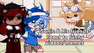 Sonic amp his friends react to funny videosmemes66k sub specialMegumisLongEyelashes [upl. by Netty]