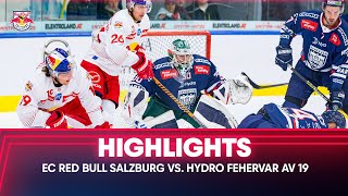 Highlights Neuauflage des Finals der letzten Saison gegen Hydro Fehervar  EC Red Bull Salzburg [upl. by Nrubliw]