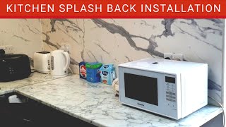 Kitchen Splash back Installation  How to Fit Kitchen Splashback  Homebase Splashback Fitting [upl. by Gaskill805]