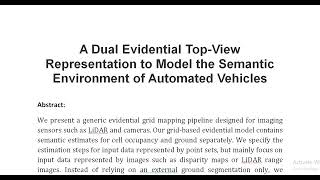 A Dual Evidential Top View Representation to Model the Semantic Environment of Automated Vehicles [upl. by Adalbert]