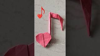 Heart NoteArtCraft All in Onemusicalnotes origamipaper heart trending musicnote craftideas [upl. by Ennairda125]