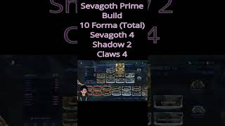 SEVAGOTH PRIME BUILD 【Warframe】 shorts [upl. by Noterb309]