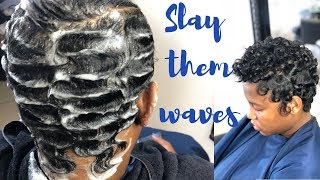 Growing Out A Pixie  How To Finger Wave✂️✂️ [upl. by Nyahs]