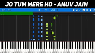 Anuv Jain  Jo tum mere ho Piano Tutorial [upl. by Aicrop592]