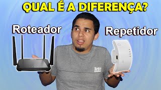 A DIFERENÇA ENTRE ROTEADOR E REPETIDOR [upl. by Brander332]