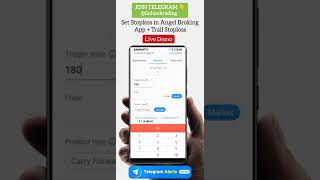 LIVE  How to Set Stoploss in Angel Broking  Stop Loss Trailing stockmarket optiontrading [upl. by Oos]