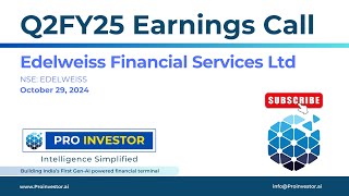 Edelweiss Financial Services Ltd  Q2FY25  Earnings Conference Call  concall edelweiss [upl. by Ymij]