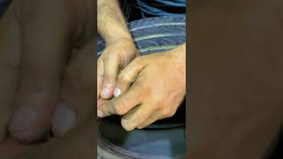 Regrooving of Old Used Tyres with hands │ Rethreading and Restoration of Old Tyres restoration [upl. by Acsehcnarf409]