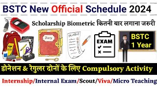 BSTC 1 Year Schedule 2024  BSTC InternshipBSTC Internal ExamBSTC ScholarshipBSTC 1 Year Donation [upl. by Rattray]