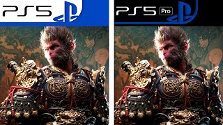 Black Myth Wukong  PS5 vs PS5 Pro  Graphics Comparison  Analista De Bits [upl. by Atinihs872]