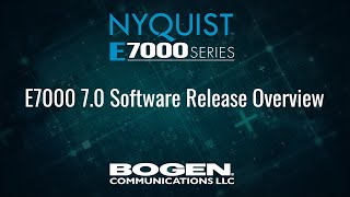 Nyquist E7000 70 Software Overview [upl. by Ravilob]