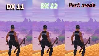 DX 11 vs DX 12 vs Performance Mode  Fortnite Chapter 5  RX 6650 XT [upl. by Acinomed]