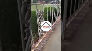 Painting Rusty Wrought Iron Railings Fast shorts [upl. by Ruelle]