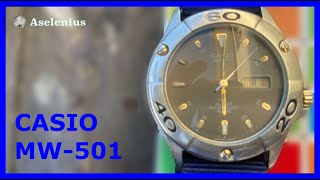 Casio MW501 cheap version for vintage diver MMA200W [upl. by Thurlow]