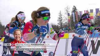 Cross country World Championship 2021 15 km Skiathlon Women Norwegian commentary [upl. by Rhona]