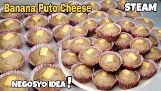 How To Make Steamed Banana Cupcake  Soft amp Fluppy  Negosyo Idea  WAIS NA NANAY [upl. by Nosyaj464]