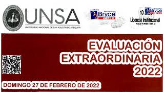 Resolución del Examen Extraordinario UNSA 2022 [upl. by Ahsined]