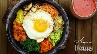 Dolsot Bibimbap Korean Stone Pot Bibimbap [upl. by Noteloc]