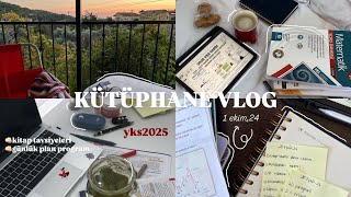 KÜTÜPHANE VLOG 🥱 kitap tavsiyeleriprogram yapalım yks2025 study vlog derscalismagunlugu [upl. by Vickey]