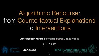 Teaser Algorithmic Recourse from Counterfactual Explanations to Interventions [upl. by Elauqsap]